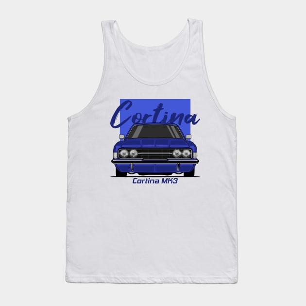 Front Blue Cortina MK3 Classic Tank Top by GoldenTuners